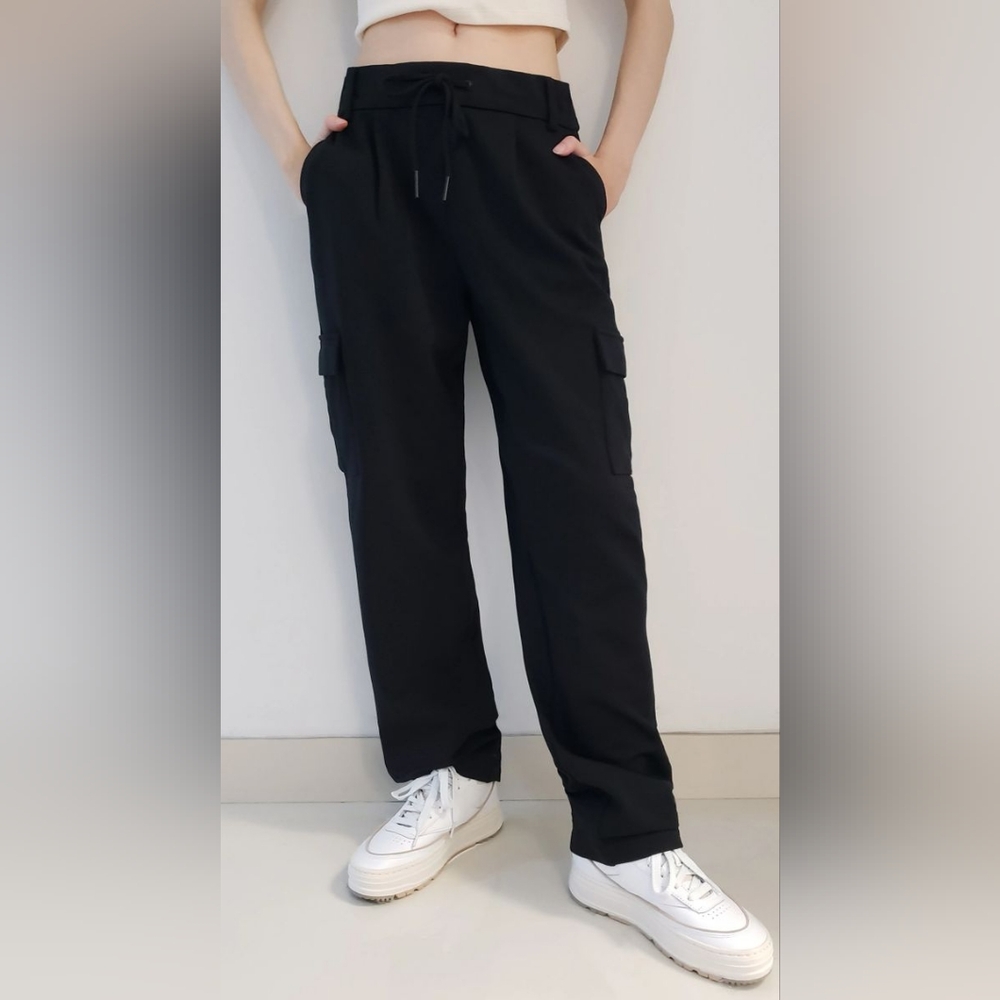 W from H Ponte Pants with Drawstring Black